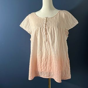 Christopher & Banks pinky -peach and white Ombre summer top